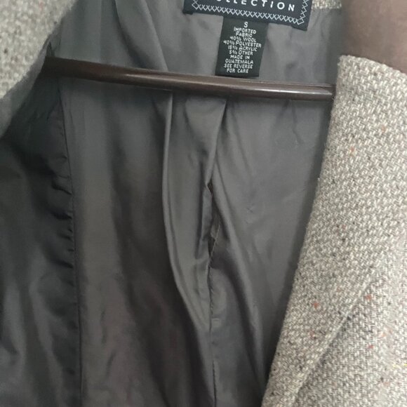 Vintage The Limited Tweed Blazer Jacket Womens Small Wool Elbow Patches - Picture 5 of 7